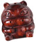 ERINGOGO Holzstatue von Hippo Nilpferd Skulptur Miniaturfiguren Desktop-Ornament Statue - holzgeschenke holzdeko Hippo-Anhänger aus Holz Hippo hängende Verzierung Sandelholz