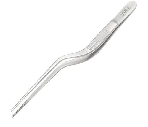 Japanese Knife Company Japanese Tweezer DB Cranked Matt - 140mm, Silver