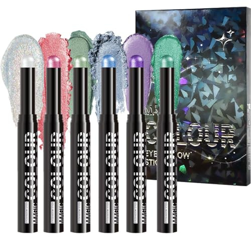 Pflaumenfarbener Eyeliner-Stift – High Mascara | Creme-Lidschatten Für Ältere Haut | | Schimmerndes, 6-Teiliges, Lang Anhaltendes, Wasserfestes Make-Up-Tool Für Reisen, Geburtstage