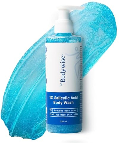 Be Bodywise 1% Salicylic Acid Exfoliating Body Wash Shower Gel 250ml | Prevents Body Acne, Bumpy skin & Deep cleanses | Suitable for All Skin Types.