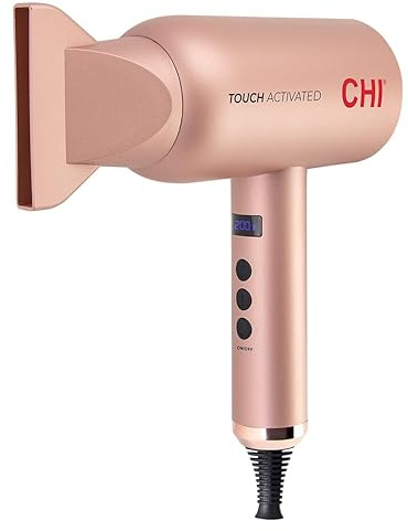 CHI Touch Activated Compact Hair Dryer, Haartrockner für glattes & voluminöses Haar, schnelles Trocknen für glänzendes, frizzfreies Haar, geräuscharm
