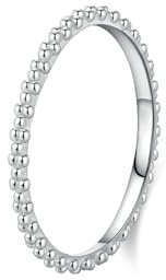 Epinki 950 Platin Eheringe Echt Gold, Stapelring Punkte Partnerringe, Solitärring PT950, Gr.60 (19.1)