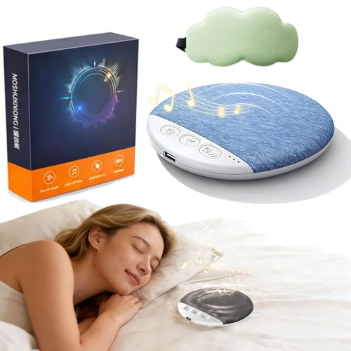 2026 Bluetooth Under Pillow Speaker, Wireless Sleep Sound System with Auto-Off, With Bone Conduction, White Noise, Stereo Bass, Volume Control