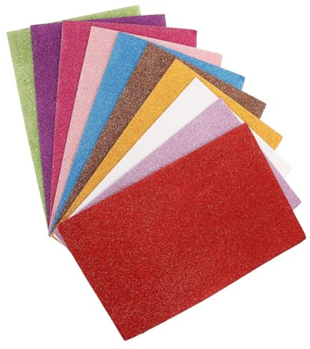 Adorainbow 10 Blatt Farbiges Bastelpapier A4 für Kreatives Basteln und Origami Handgeschöpftes Papier Reißfest und Sicher für Familien Zufällige Farbe