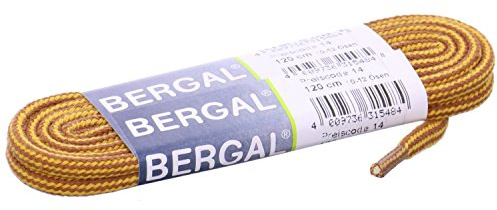 BERGAL 1 Paar Schnürsenkel orange/braun - rund - Kordel - extra dick - Ø 4,5 mm (120 cm)