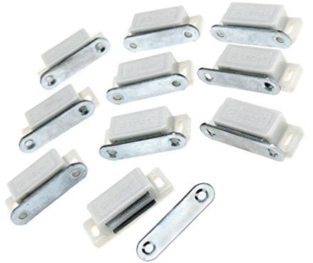 White Heavy Duty Magnetic Cupboard Door Catch Cabinet Door Holder Latch 10pcs