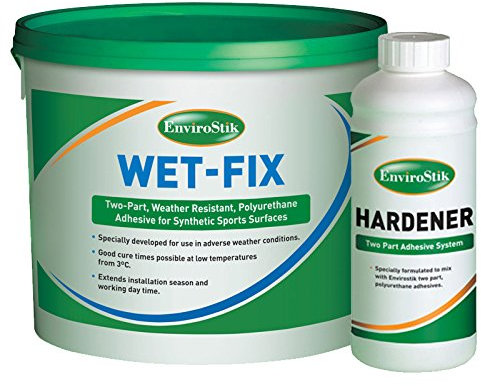 Artificial Grass Glue Adhesive Wet Fix & Hardener All Conditions (5kg Tub & 0.5kg Hardener)