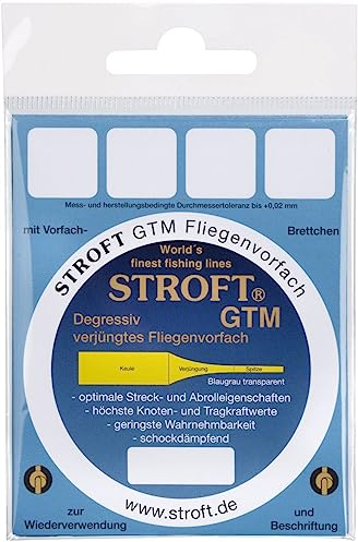 STROFT GTM Fliegenvorfach gezogenes Vorfach 9ft / 280cm alle Stärken (0,14mm - 5X)