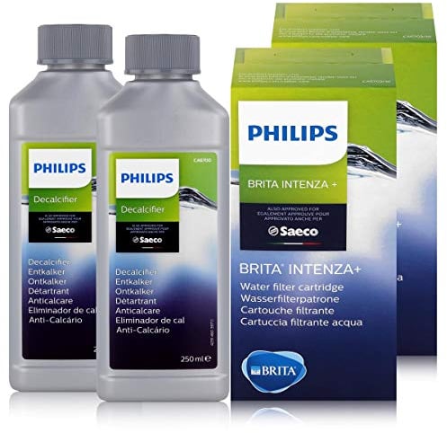 Saeco Brita, set di 2 cartucce filtranti acqua e 2 anticalcare