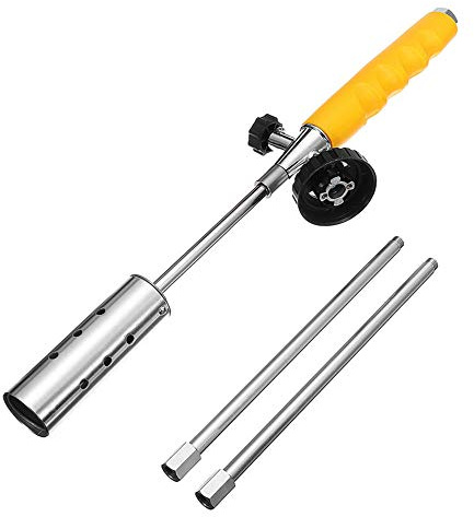 EsportsMJJ Brûleur De Gaz Butane Torche Allumage Weed Killer Lance-Flammes Avec 2 Pôle D'Extension En Acier Inoxydable