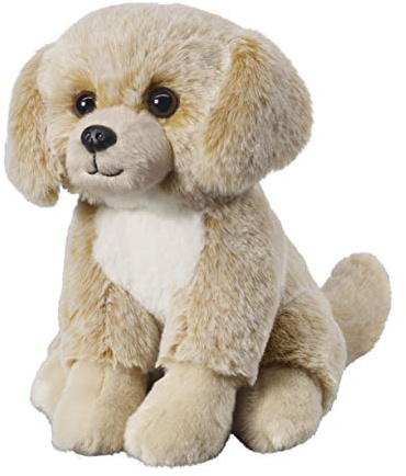 Bauer Spielwaren Deine Tiere mit Herz Labrador sitzend: Kleines Kuscheltier zum Kuscheln und Liebhaben, ideal als Geschenk, 18 cm, beige (12521)