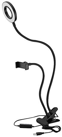 LED Ringlicht mit Handyhalter, Beauty Fotografie Lampe, Ring Light mit 360° langem Arm mit Halterung für Handy, Selfie-Licht, Ring-Modus für Make-up