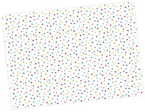 5 Bögen Geschenkpapier Punkte Dots bunt - 1,60€/qm - 84,1 x 59,4 cm für Jungen und Mädchen süße Geschenkverpackung für Kinder und Erwachsene Aquarell pastell gelb blau mint pink