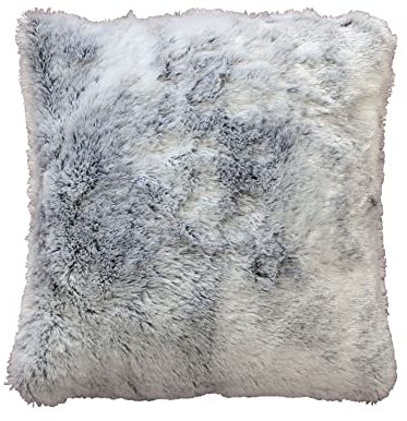 Douceur d'Intérieur, Housse de Coussin (40 x 40 cm) Antartic Gris, Imitation Fourrure
