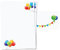 PRESENTOU Briefpapier beidseitig bedruckt 120 Gramm Papier | Motivpapier Urkundenpapier Urkunde Speisekarte Liebesbrief (Luftballons, 25 + 25 Bögen + Umschläge)