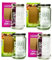 Shake It Up Jam Jar Cocktail Glass Shaker Recipe Card Party Home Bar Pub Gift x4