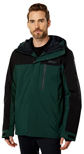 Oakley Unisex-Erwachsene Thermonuclear Protection Throwback Thursday Isolierte Tech Jacke, Hunter Green/Blackout, S