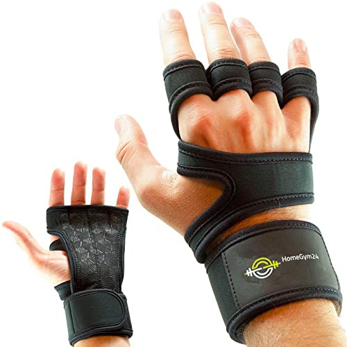 HomeGym24 Fitness Handschuhe mit Handgelenkstütze, Sporthandschuhe Trainingshandschuhe Herren Damen für Gym, Kraftsport, Krafttraining, Gewichtheben, Sport, Bodybuilding, Workout & Crossfit Training