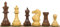 Royal Chess Mall - Juego de piezas de ajedrez Queens Gambit Staunton de 3.75 pulgadas - Palisandro dorado con peso