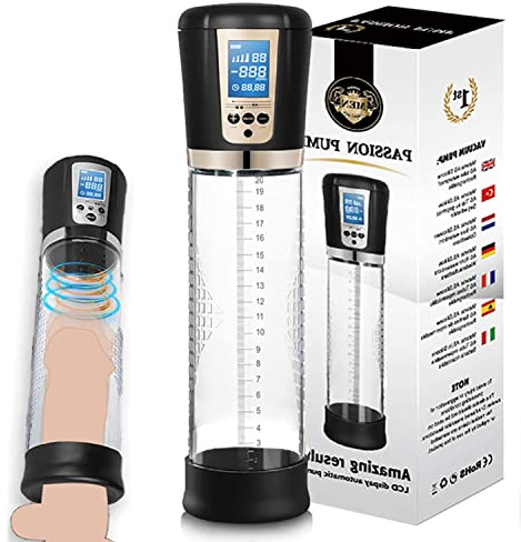 Luxus Pennis Pump Set, Elektrische Penispumpe Physical Vacuum Penis Erection Enlargement Masturbation Cup Cock Dilator Sex Toy Enhancer System Mit 4 Anfänger Druckpumpen, Zubehör,Pumpen