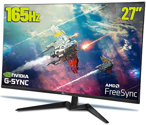YEYIAN Monitor Plano Gaming 27 FullHD | 1920×1080 | Panel VA | View 178° | 3000:1 | 165 Hz | 16:9 | 16.7 Millones Colores | Respuesta 1 ms | Altavoces | VESA | DP HDMI