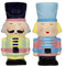 KitchenCraft Nussknacker-Kollektion, Keramik-Salz- und Pfeffer-Set, 2-teilig, in Geschenkbox, gemischt
