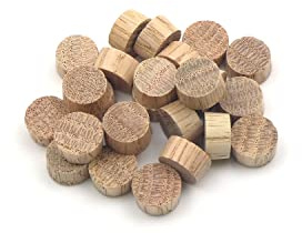 12mm Oak Flat Head End Grain Plug - Pack of 25