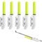 soonbuy 5 x Angelalarmglocke, LED-Leuchtlampe, wasserdicht, leuchtende Leuchtstäbe mit Schnalle, Nachtangeln, Bissanzeiger für Meeresangeln, Grün