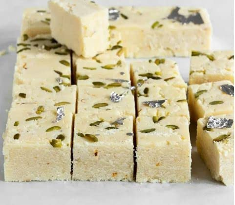 White Barfi 500g Indian Traditional Sweet Best Gift For All Occasions Raksha Bandhan,Diwali, Holi, Ganesh Chaturthi Festival Treat For Family & Friends