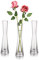 Hewory Glass Bud Vases for Flowers: 20cm Single Stem Vase Tall Single Flower Vase for Rose - Modern Narrow Small Vases for Table Decoration Wedding Party Birthday Baby Shower, 3pcs
