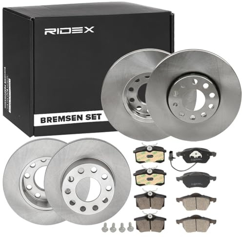 RIDEX Bremsenset Vorne Hinten 288 244,7mm Bremsscheiben und Bremsbeläge für AUDI A4 Avant (8ED, B7) Belüftet