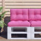 JUNZAI Kissen für Palettensofa, Sitzauflagen Gartenmöbel, Lounge Kissen Outdoor, Palettenpolster, Palettenkissen, Sitzauflagen Für Loungemöbel, Rosa 50x40x12 cm Stoff