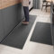 Color G Alfombra Cocina Lavable Antideslizante, Alfombrilla Cocina Tejida Absorbente, 2 Piezas, Fácil de Limpiar, Alfombras Pasillo Modernas para Cocina, Comedor, Lavadero (Gris, 43x120cm+43x240cm)
