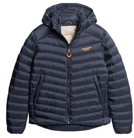Superdry Herren Hooded Fuji Padded Jacket A4-gepolstert, Eklipse Navy, Large
