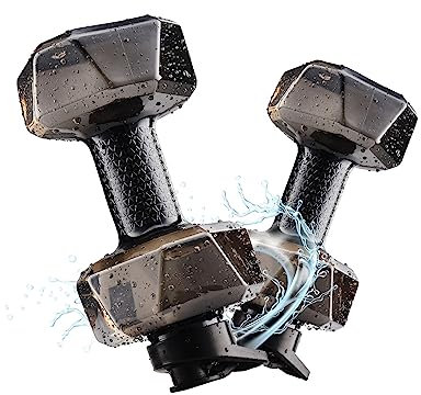 LEMCC 2 Stück Wasserhanteln, mit Wasser Befüllbare Hanteln, Schwimmende Wasserhanteln, Wassergewichte für Poolübungen, Schwimmhandstangen, Wasserfitness-Wasseraerobic-Ausrüstung für(Schwarz)