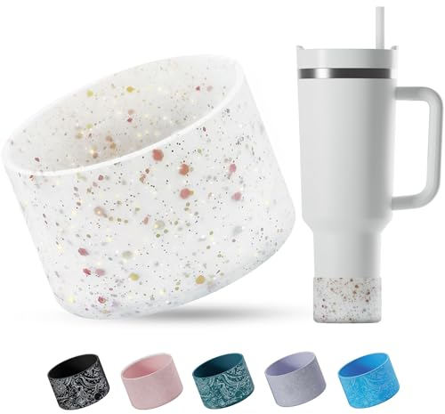 REUZBL Glow up Glitter Bottle Boot Sleeve for Stanley Tumblers 20-40oz, Hydro Flask Tumblers, Simple Modern Tumblers, Iron Flask Tumbler, Similar Tumblers, Tumbler Water Bottle Accessory