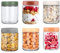 VBNZBK Einmachgläser mit Schraubdeckel 500 ml, 6 Stück Overnight Oats Gläser, Einmachglas mit Deckel, Marmeladengläser Glasbehälter für Salat Joghurt Pudding Chutney Marmelade, Meal Prep Gläser