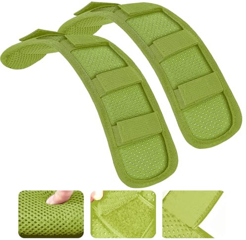 ZINZ 2-Pack Universal-Schulterpolster mit ultradickem Kissen für Taschen, Gepäck, Umhängetaschen, außerdem lang, rutschfest und atmungsaktiv,Armeegrün