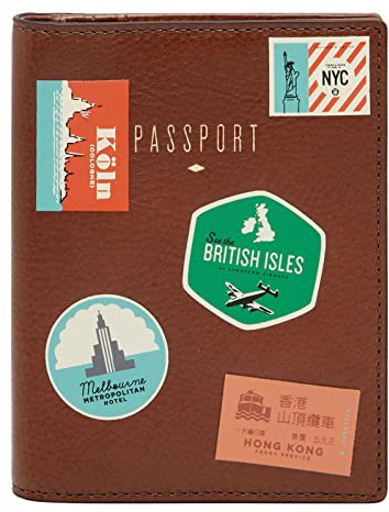 Fossil Women's Passport Accessory-Travel Wallet, Brown