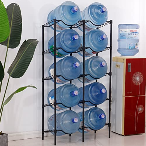 Bucket storage rack,Water Bottle Storage Rack Water Cooler Holder Rack, Heavy Duty Steel Shelf 5 Gallon Water Jug Holder, Water Cooler Bottles Organizer for Office/Family/Garages/Gym, Water