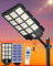 Gefolly SL-6000W Solaire Exterieur Lampadaire-600000LM Lumière Solaire avec Télécommande, 6500K Crépuscule à l'Aube Étanchéité IP67 Projecteur Solaire Exterieur Pour Rue Garage Éclairage Public
