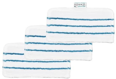 Wivplex 3Pcs Washable Microfibre Steam, for Beldray, for BEL01097 Mop Pads Steam Cleaner Washable And Reusable Replacement Mopping Cloth Robot Mop Refill Pads