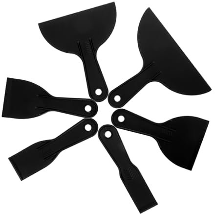 UKCOCO 6pièces Outil De Grattage Pour Nettoyage De Peint De Couteaux à Mastic Flexibles Pour Bricolage Et Rénovation Murale