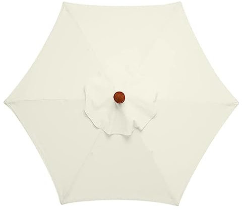 Sombrilla de recambio, Toldo de repuesto universal for sombrilla, cubierta de sombrilla de 6/8 varillas, impermeable, anti-ultravioleta, cubierta de tela for sombrilla/rojo/3M-8Arms(Off White,2.7M 8Ar