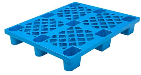 DYUNCZ Kunststoffpalette, Schachtelbare Blaue Polyethylenpaletten, Gabelstaplerpalette, Versandpalette, Feuchtigkeitsbeständige wasserdichte Bodenpaletten, Statische Belastung 1500 Kg(100 * 80cm)