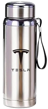 GUTYE Auto Thermobecher für Tesla Model Y, Auslaufsicher Reisebecher Edelstahl Thermosflasche Travel Mug Vakuum für Heiß und Kaltgetränke Auto Zubehör,C
