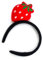 CRZQXOUR 1 x Erdbeer-Haarschmuck, niedliches Plüsch-Stirnband, Haarband, Haarreif-Accessoire, modische Haarbänder, Haar-Accessoire