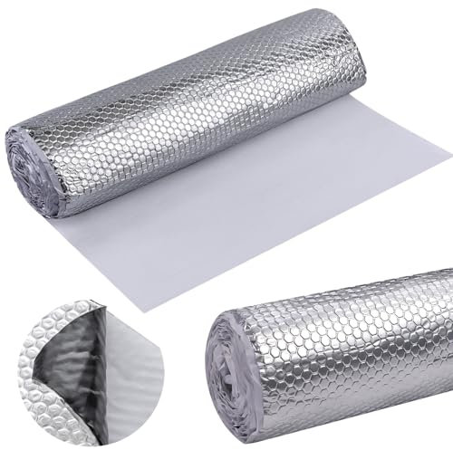 Putentfun Alubutyl 2.0 mm x 50 cm x 4 m = 2 m² Selbstklebende Alubutyl Anti Dröhn Dämmmatte, Auto Dämmung, Fahrzeugdämmung,Isolierung von Hausrohren