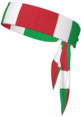 Stirnbänder mit Italien-Flagge, zum Binden, Laufen, athletisch, Sport, Schweißband, Basketball, Schweißband, verstellbar