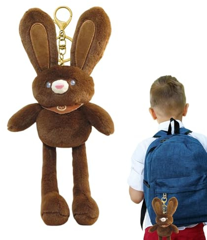 Ranley Bush Bunny Keychain Bunny - Ohrenknopfhalter | Plüschtier Interaktionen Lustige Interaktionen, die Ohren von ziehen weiche Wanzen für Kinder